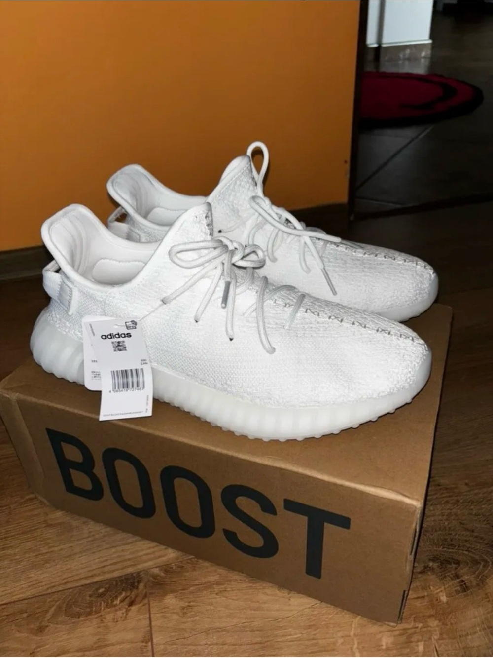 adidas Kids White Low-Top Knit Sneakers